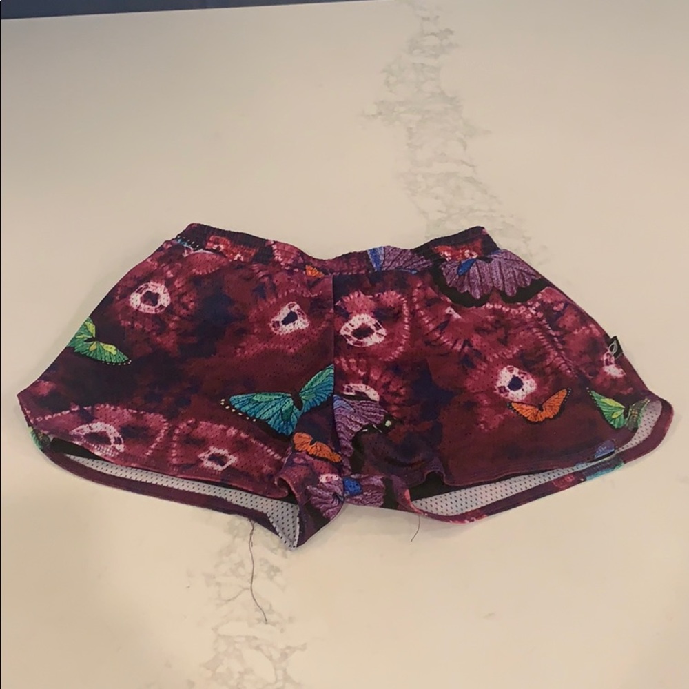 girls butterfly athletic shorts